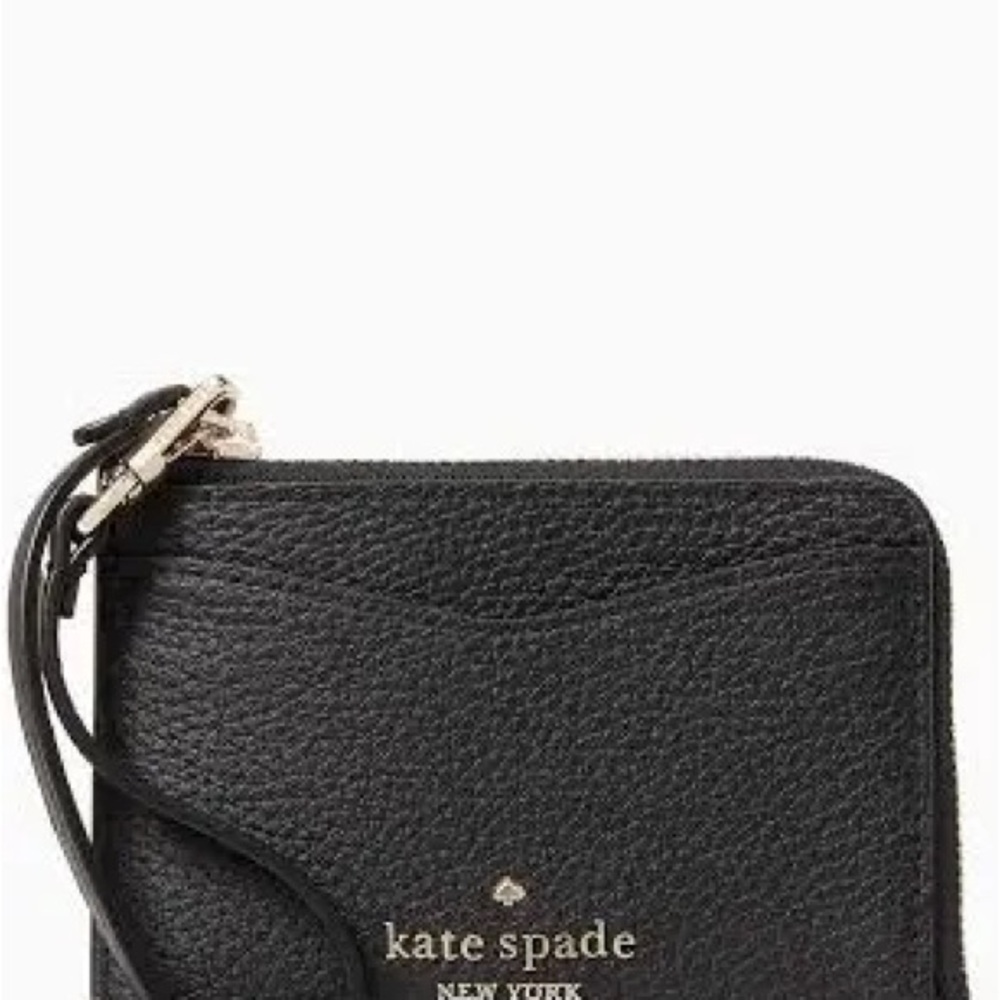 Kate Spade Black Pebbled Leather Wristlet